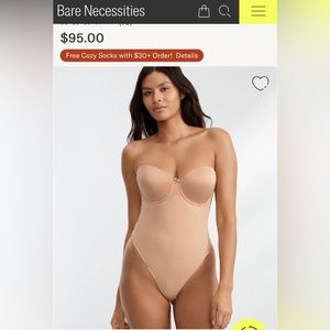 Va Bien Strapless Low Back Slimming Bodysuit